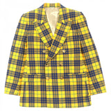 Gucci tailored jacket 714971 Main: 100% cotton, Lining: 100% rayon, Sleeve lining: 100% cupra, Lining: 100% cotton yellow Double-Breasted Checked Cotton-Corduroy Blazer mens 50