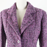 Chanel Tweed Jacket Purple 36 Women