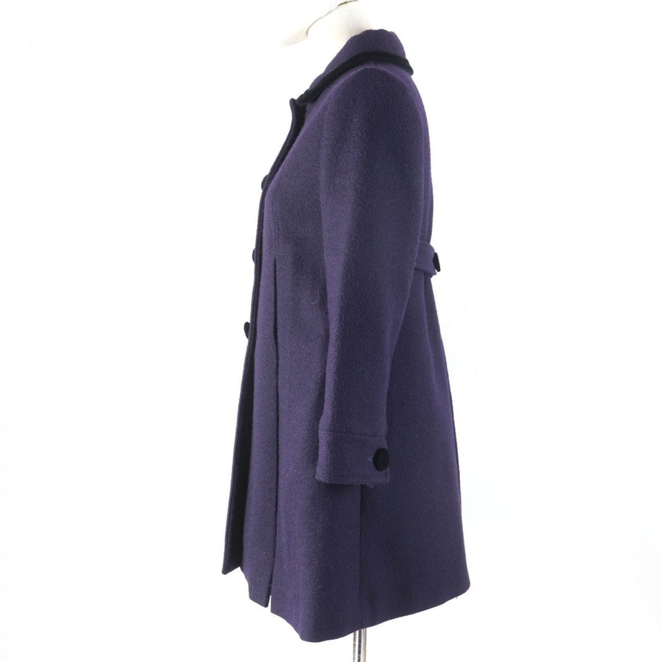 Gucci A line coat 633152 Main: 80% wool, Main: 20% mohair, Main: 98% cotton, Main: 2% polyurethane, Lining: 100% rayon Purple type Women 36