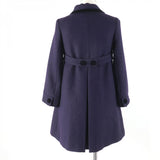 Gucci A line coat 633152 Main: 80% wool, Main: 20% mohair, Main: 98% cotton, Main: 2% polyurethane, Lining: 100% rayon Purple type Women 36