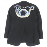 Gucci tailored jacket 457776 Outer: 60% mohair, Outer: 40% wool, Lining: 68% rayon, Lining: 32% silk, Sleeve lining: 100% rayon black DIY mens 46