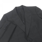 Gucci tailored jacket 457776 Outer: 60% mohair, Outer: 40% wool, Lining: 68% rayon, Lining: 32% silk, Sleeve lining: 100% rayon black DIY mens 46