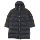 Gucci down coat 603569 Main: 100% nylon, Filling: 90% down, Filling: 10% feather, Part: 100% wool, Part: 100% nylon black mens 50