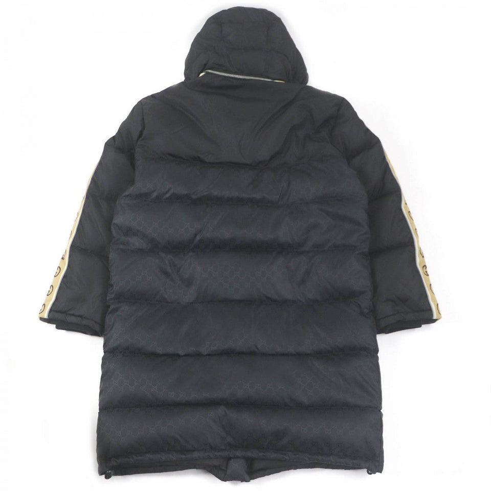 Gucci down coat 603569 Main: 100% nylon, Filling: 90% down, Filling: 10% feather, Part: 100% wool, Part: 100% nylon black mens 50