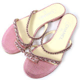 Chanel COCO Chain Flat Sandals Pink 35.5