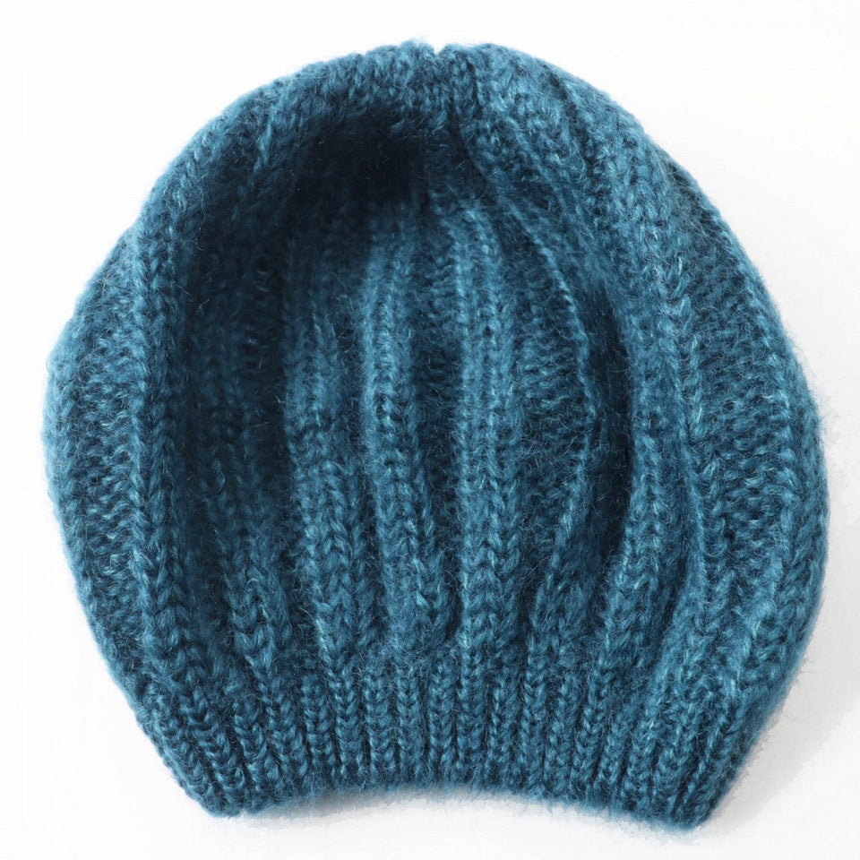 Gucci Knit cap 331985 Main: 70% mohair, Main: 30% silk, Part: metal Blue type Women L