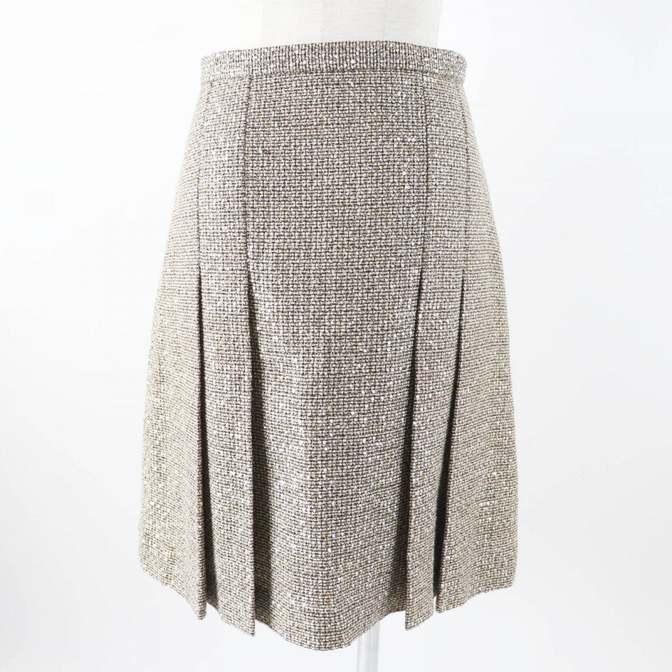 Gucci Pleated skirt 545461 Outer material: 40% polyester, 24% nylon, 16% cotton, 13% rayon, 5% acrylic Gold type Women 40