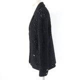 Chanel Cashmere igan COCO Mark Button Black
