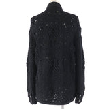 Chanel Cashmere igan COCO Mark Button Black