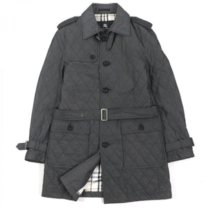 Burberry BLACK LABEL trench coat Outer: 60% polyester, Outer: 40% cotton, Filling: 100% polyester, Lining: Cupra, Lining: Polyester Dark gray mens M