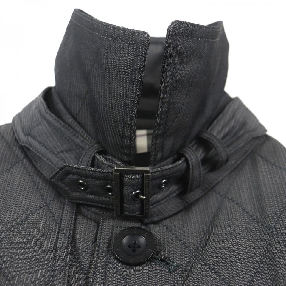 Burberry BLACK LABEL trench coat Outer: 60% polyester, Outer: 40% cotton, Filling: 100% polyester, Lining: Cupra, Lining: Polyester Dark gray mens M