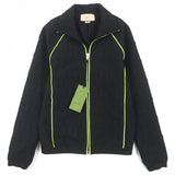 Gucci Track jacket 724491 Outer material: 73% polyester, Outer material: 23% nylon, Outer material: 4% polyurethane, Part: 90% polyester, Part: 10% polyurethane Black Lime mens S