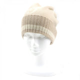 Gucci Knit cap 765053 Main: 84% cashmere, Main: 9% rayon, Main: 4% polyester, Main: 3% polyester camel white GG Cashmere Jacquard Cap mens M