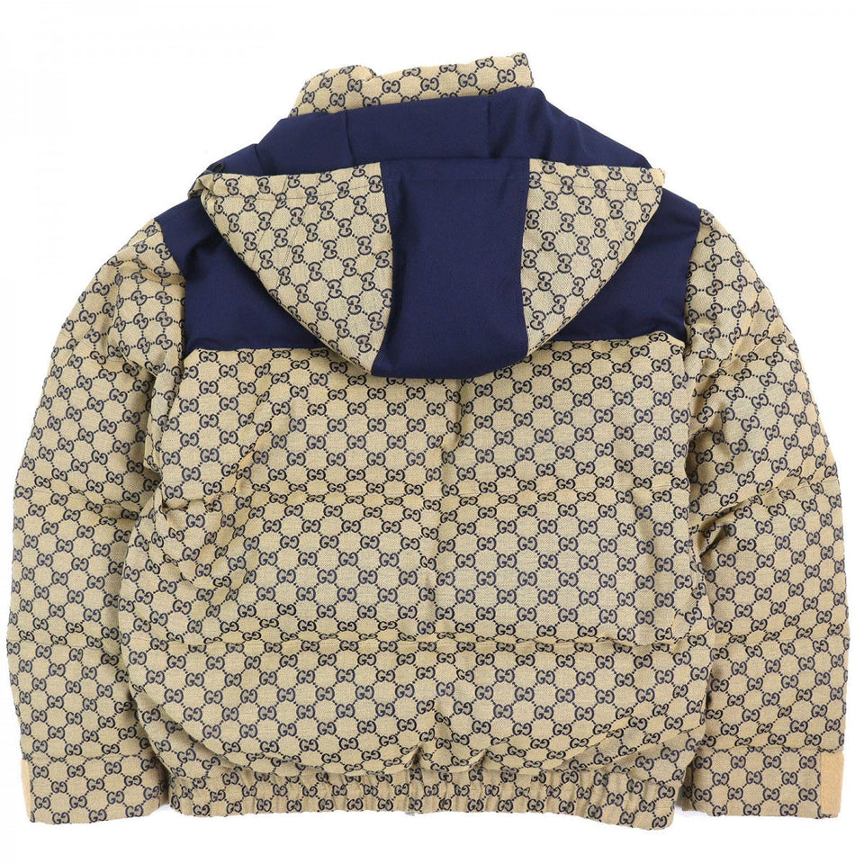 Gucci Down jacket 715535 Main: 71% cotton, Main: 29% polyester, Main: 100% nylon, Main: 100% polyester, Lining: 100% cotton Beige navy mens 48