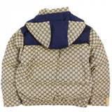 Gucci Down jacket 715535 Main: 71% cotton, Main: 29% polyester, Main: 100% nylon, Main: 100% polyester, Lining: 100% cotton Beige navy mens 48