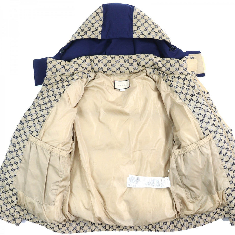 Gucci Down jacket 715535 Main: 71% cotton, Main: 29% polyester, Main: 100% nylon, Main: 100% polyester, Lining: 100% cotton Beige navy mens 48