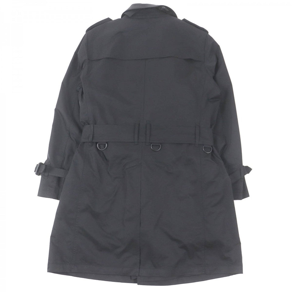 Burberry LONDON trench coat Outer material: 53% nylon, Outer material: 47% polyester, Lining: cupra, Lining: polyester, Leather part: cowhide black mens M