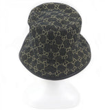 Gucci hat 576371 Outer: 100% cotton, Lining: 55% cotton, Lining: 45% rayon, Part: Cowhide black mens