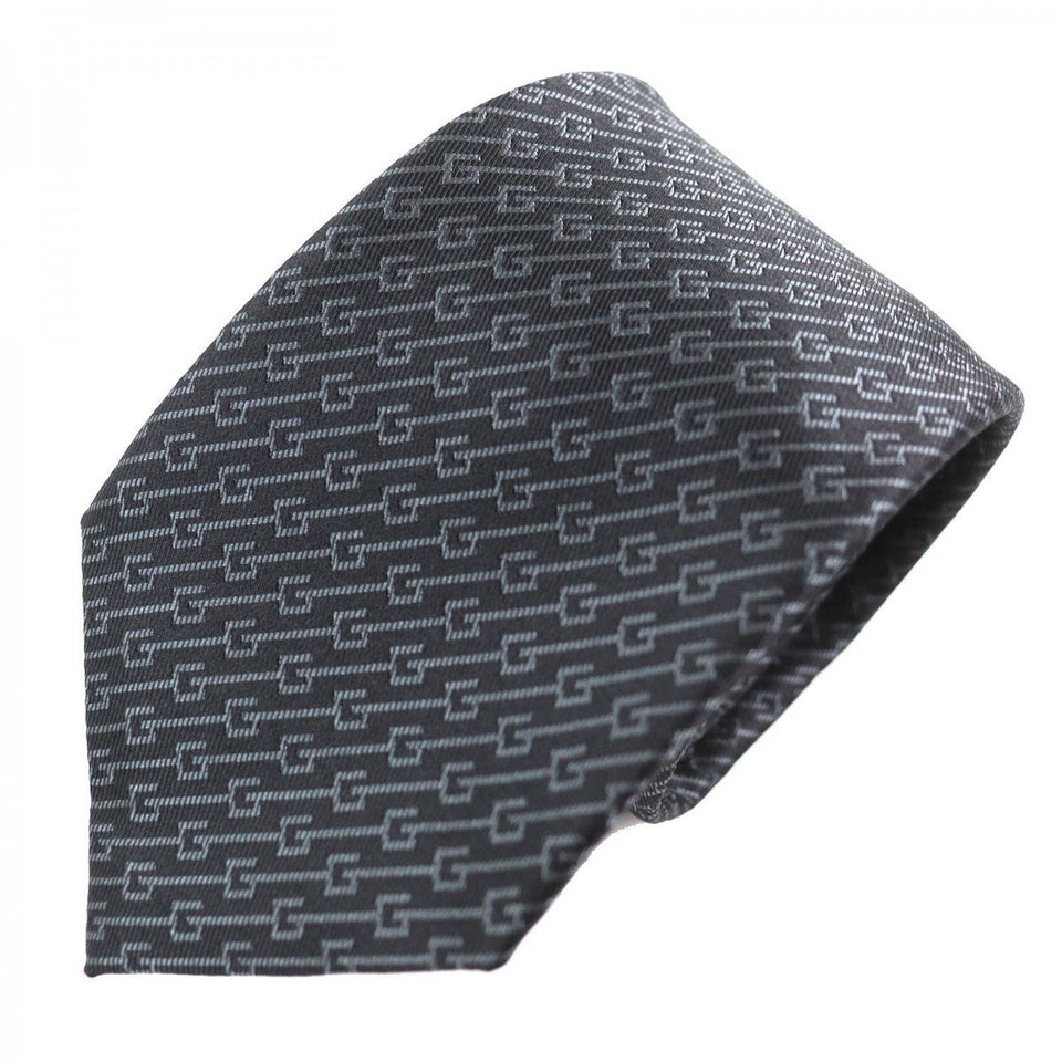 Gucci tie Main: 100% silk, Lining: 60% cupra, Lining: 40% silk Dark brown gray mens