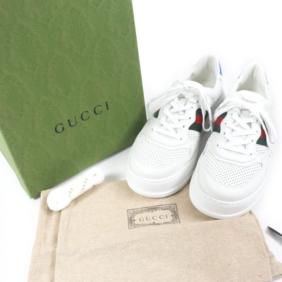 Gucci Low cut sneakers 669698 Main: Leather white mens 10.5