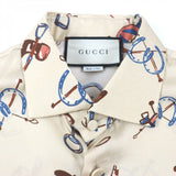 Gucci Long sleeve shirt 586940 Main: 100% silk beige ZACME mens 50