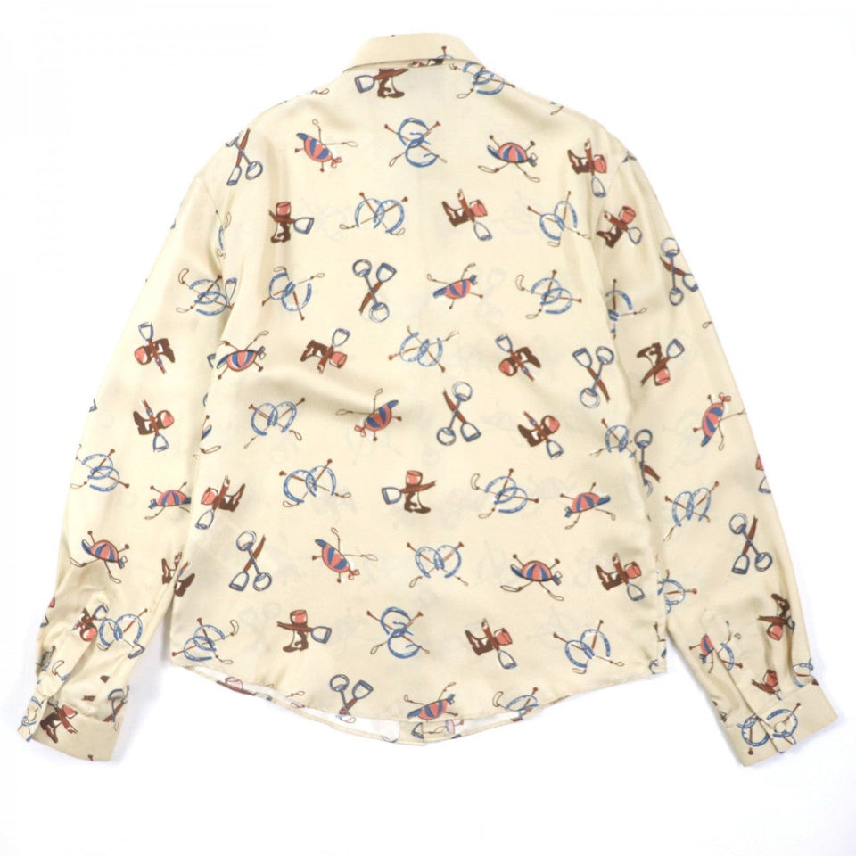 Gucci Long sleeve shirt 586940 Main: 100% silk beige ZACME mens 50