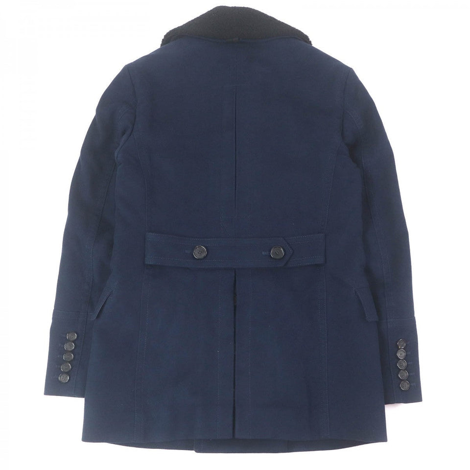 Burberry LONDON coat Outer: 61% rayon, Outer: 39% cotton, Lining: 60% cupra, Lining: 40% cotton, Part: 55% acetate Navy mens 44