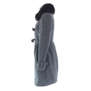 Burberry LONDON coat Outer: 80% wool, Outer: 20% cashmere, Lining: 50% acetate, Lining: 50% viscose (rayon), Part: 60% acetate gray Women 38
