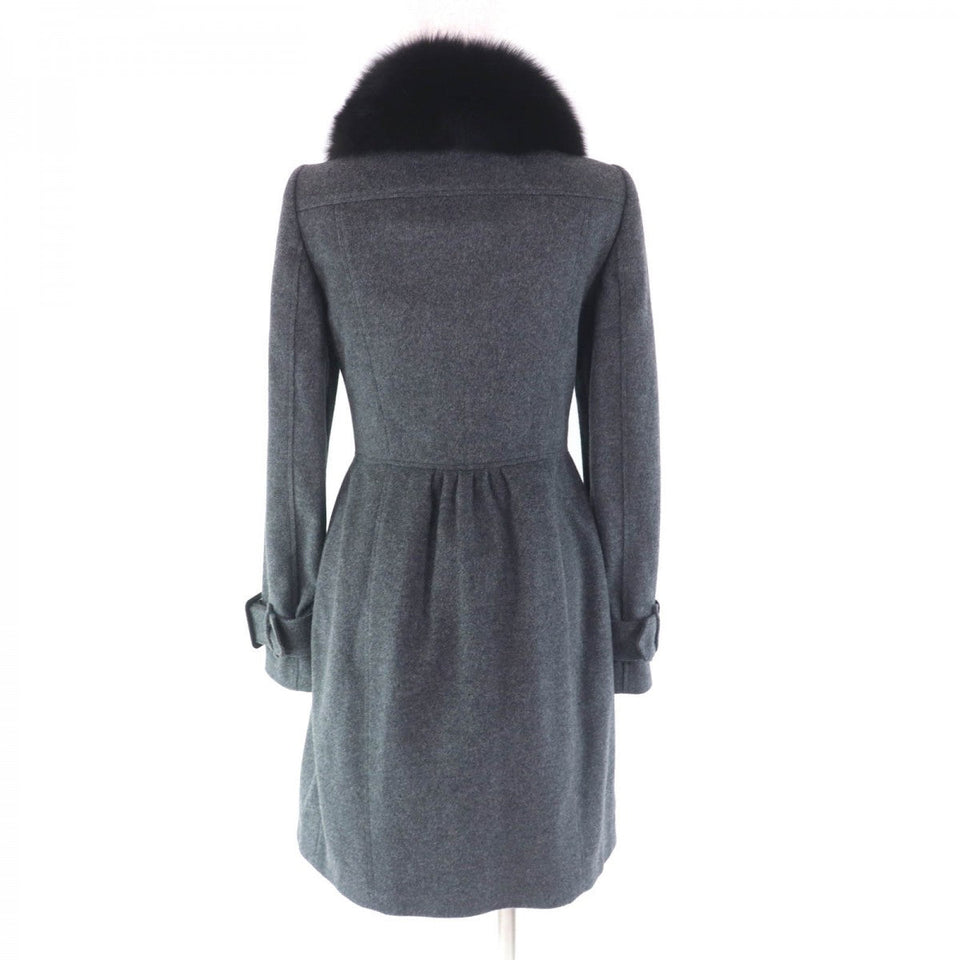 Burberry LONDON coat Outer: 80% wool, Outer: 20% cashmere, Lining: 50% acetate, Lining: 50% viscose (rayon), Part: 60% acetate gray Women 38