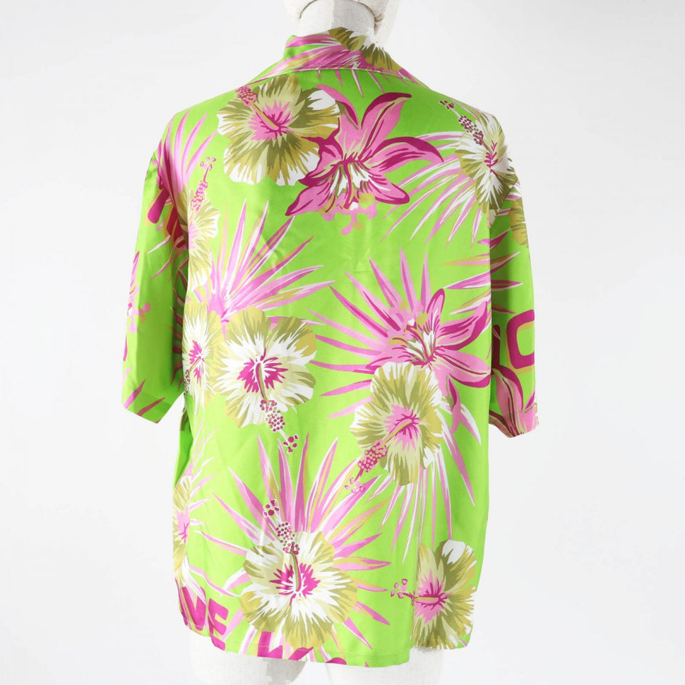 Gucci Short sleeve shirt 694890 silk Light green pink type 38