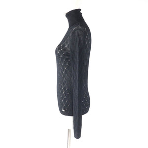 Chanel COCO Mark Viscose Polyamide Knit Turtleneck