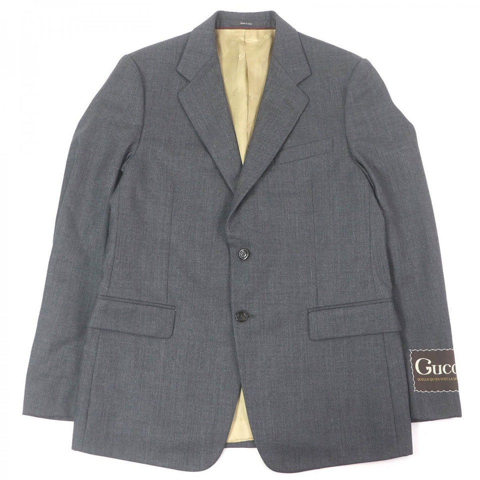Gucci tailored jacket 625378 Outer: 100% wool, Lining: 100% rayon, Sleeve lining: 100% cupra gray mens 50