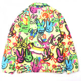 Gucci Track jacket 714464 Outer: 55% polyester, Outer: 45% cotton, Lining: 100% polyester, Part: 50% rayon, Part: 30% cotton multicolor DANS LE VENT mens L