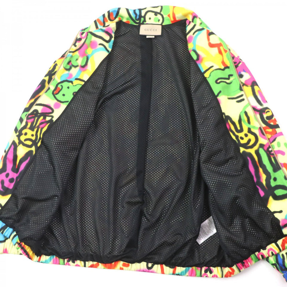 Gucci Track jacket 714464 Outer: 55% polyester, Outer: 45% cotton, Lining: 100% polyester, Part: 50% rayon, Part: 30% cotton multicolor DANS LE VENT mens L