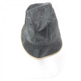 Gucci hat 627115 Outer: 100% nylon, Lining: 100% cotton, Partial: leather gray mens