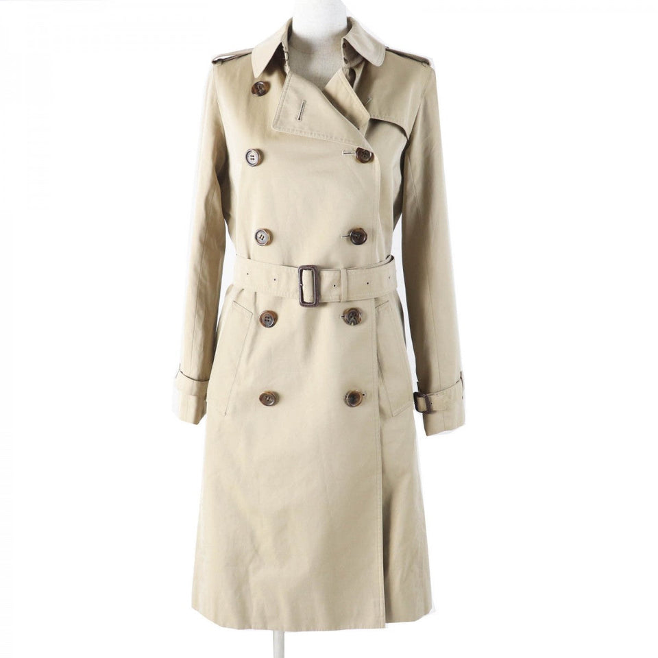 Burberry LONDON trench coat B1A88-330-51 Main: 100% cotton, Leather part: cowhide, Lining: cotton, Sleeve lining: cupra, Liner: 100% wool beige Women 38