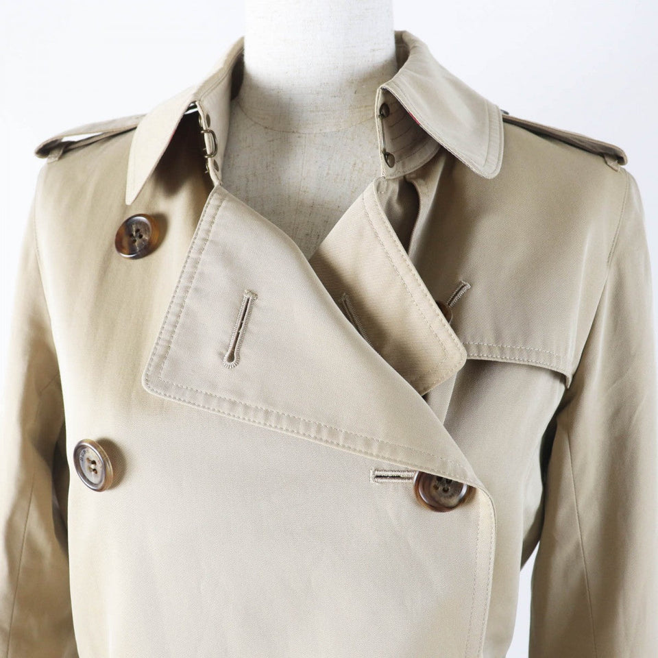 Burberry LONDON trench coat B1A88-330-51 Main: 100% cotton, Leather part: cowhide, Lining: cotton, Sleeve lining: cupra, Liner: 100% wool beige Women 38