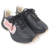 Gucci Low cut sneakers 523609 Main: Leather black Ryton mens 6.5