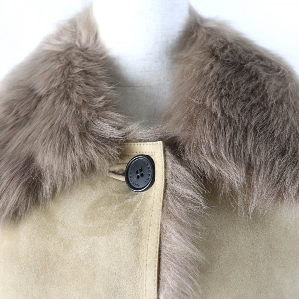 Burberry Mouton coat Main: 100% mouton, Part: 100% lamb leather beige Women 40