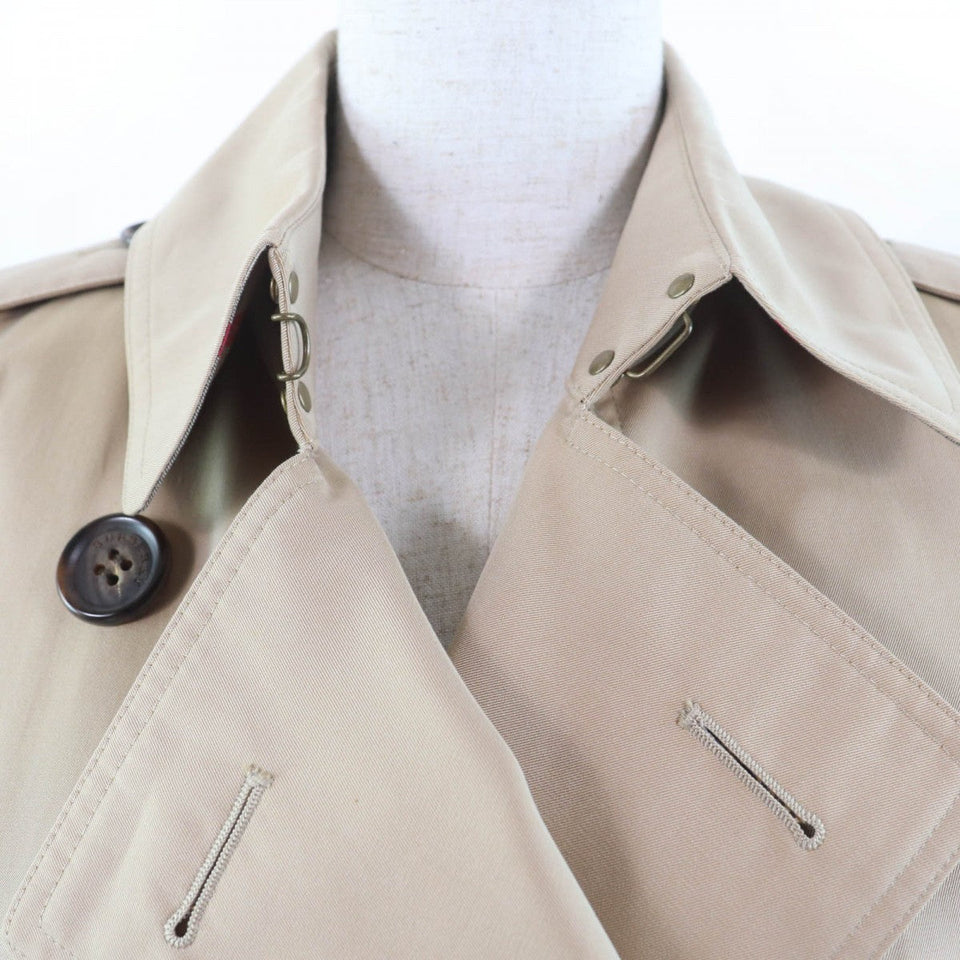 Burberry LONDON trench coat B1A88-430-51 Main: 100% cotton, Part: Cowhide, Lining: Cotton, Sleeve lining: Cupra, Liner: 100% wool beige Women 36