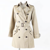 Burberry LONDON trench coat Main: 100% cotton, Lining: cotton, Sleeve lining: cupra, Leather part: cowhide beige Women 36