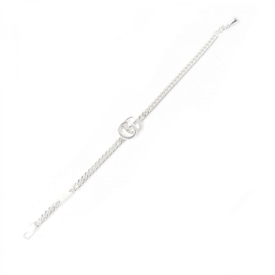 Gucci bracelet 814917 SV925 Silver Double G Chain 18