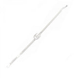 Gucci bracelet 814917 SV925 Silver Double G Chain 18