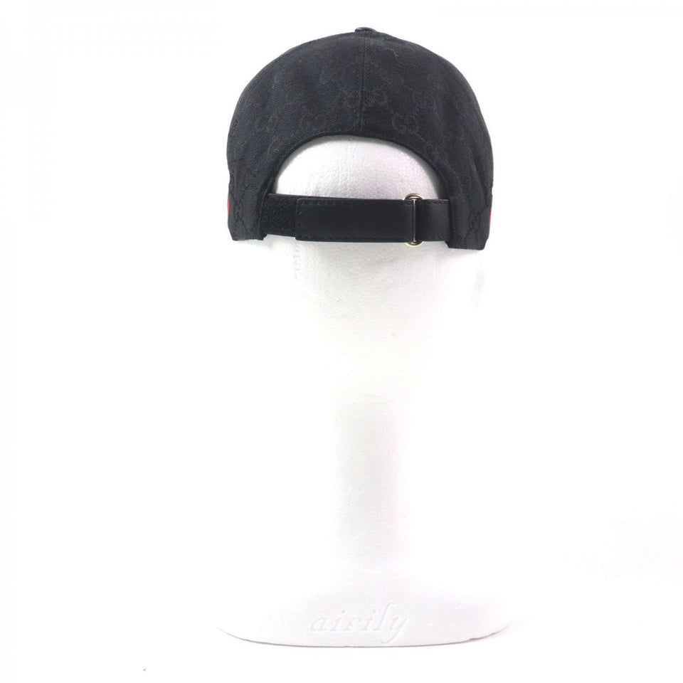 Gucci cap 200035 Outer: 68% polyester, Outer: 16% cotton, Outer: 16% nylon, Part: 100% nylon, Lining: 100% cotton black Webline Sherryline mens M