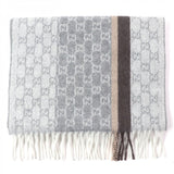 Gucci Scarf 391530 Main: 50% cashmere, Main: 50% wool gray mens