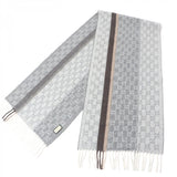 Gucci Scarf 391530 Main: 50% cashmere, Main: 50% wool gray mens