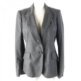 Gucci tailored jacket Outer: 97% wool, Outer: 3% elastane (polyurethane), Lining: 90% cupra, Lining: 10% elastane (polyurethane) gray Women 42