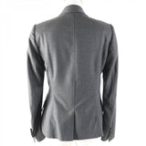 Gucci tailored jacket Outer: 97% wool, Outer: 3% elastane (polyurethane), Lining: 90% cupra, Lining: 10% elastane (polyurethane) gray Women 42