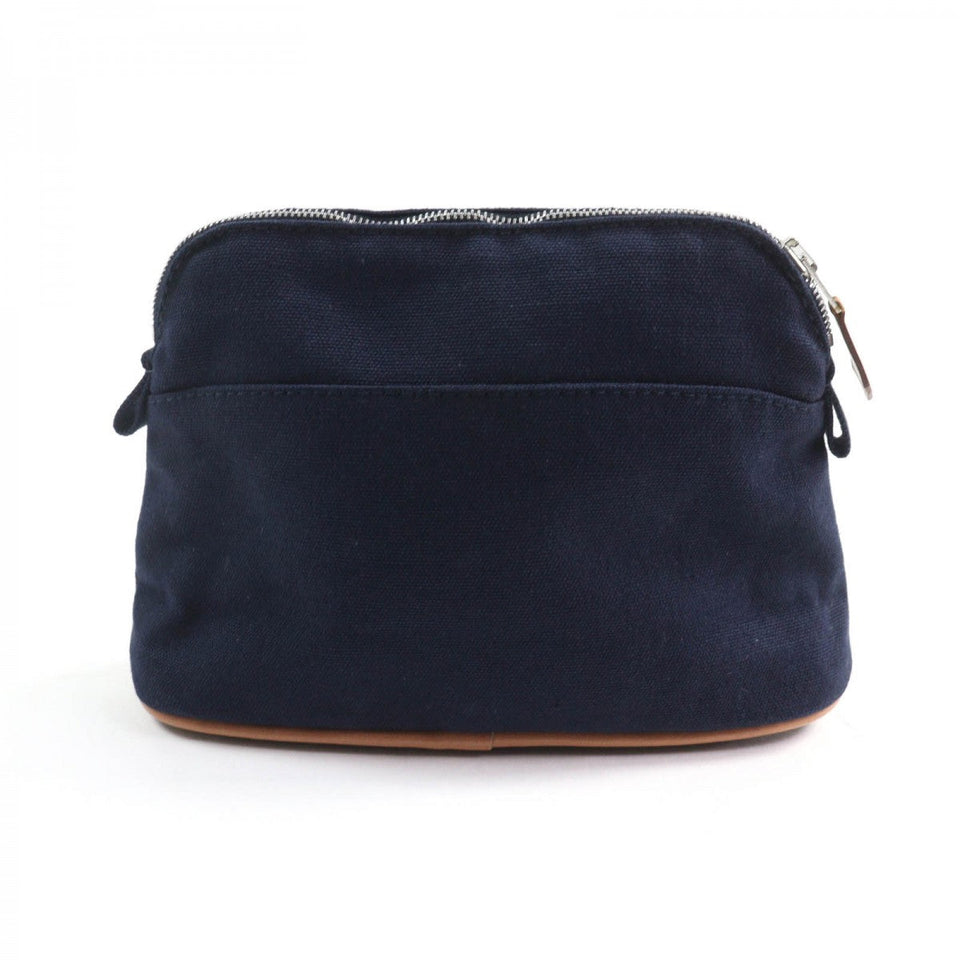 Hermes Cosmetics Pouch Main: 100% cotton Navy Bored Pouch PM Women