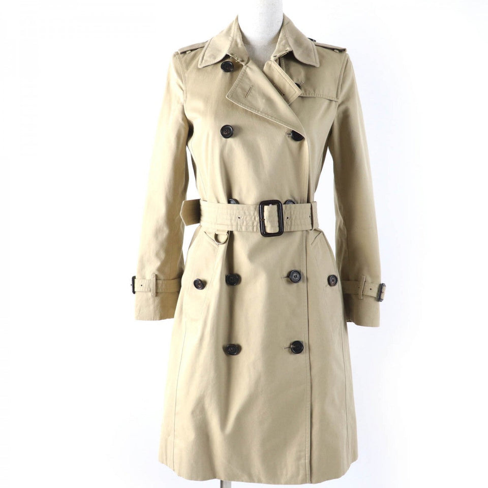 Burberry trench coat Main: 100% cotton, Lining: 100% cotton, Part: 100% cotton beige Kensington Women 36